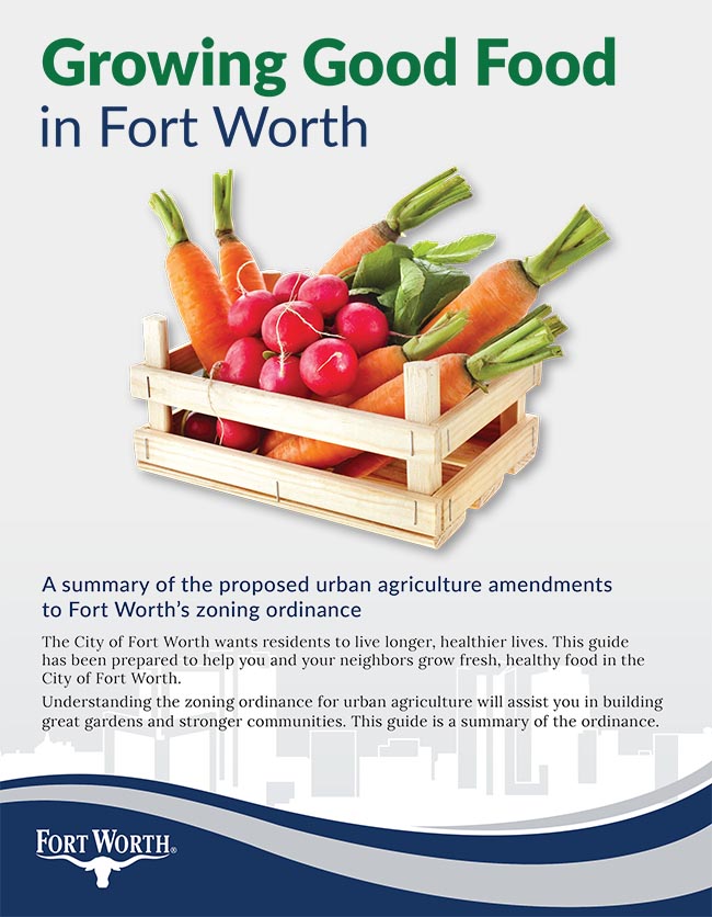 summary of the the fort worth ordinance colorful healthy food poster
